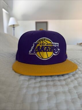 New Era Los Angeles Lakers Purple and Yellow Fitted Hat